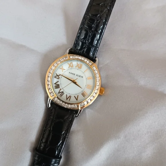 Anne‎ Klein Wristwatch Women OS Grey Gold Good Snakeskin Leather AN/3754 Anne Klein | Accessories | Anne Klein Gold Tone Watch With  main image 3